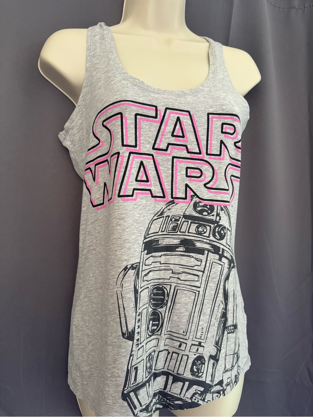Star Wars Grey Logo Tank Top Lucasfilm LTD Women’s Small